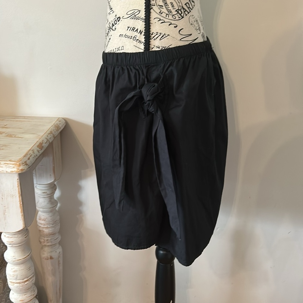 JOA Black Side Tie 100% Cotton Mini Skirt Women's size L - Picture 4 of 7